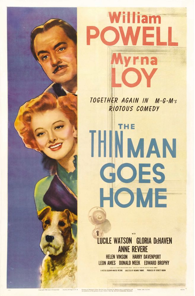 The Thin Man Goes Home (MGM, 1945).- Movie Poster Reprint