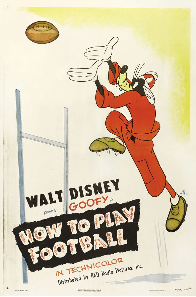 How to Play Football (RKO, 1944).- Movie Poster Reprint