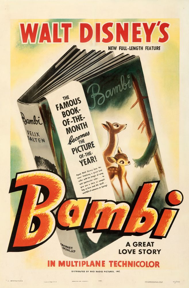 Bambi (RKO, 1942). Style A - Movie Poster Reprint
