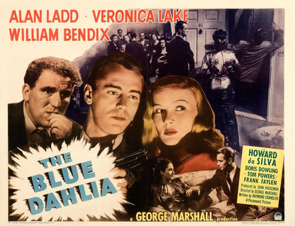 The Blue Dahlia (Paramount, 1946). Style B.- Movie Poster Reprint