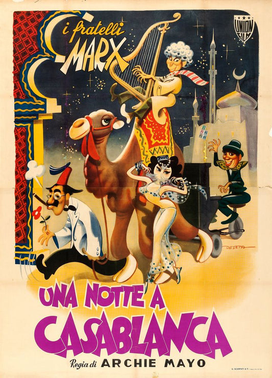 A Night in Casablanca (Union Films, 1950). Italian, Enrico de Seta Artwork - Movie