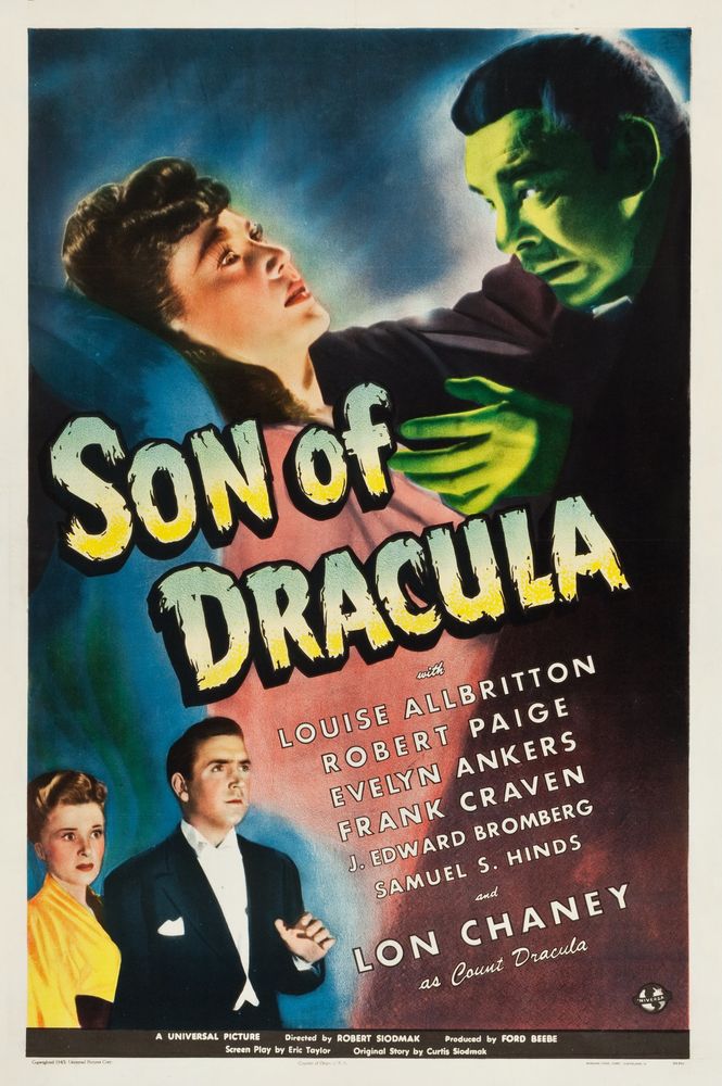 Son of Dracula (Universal, 1943).- Movie Poster Reprint