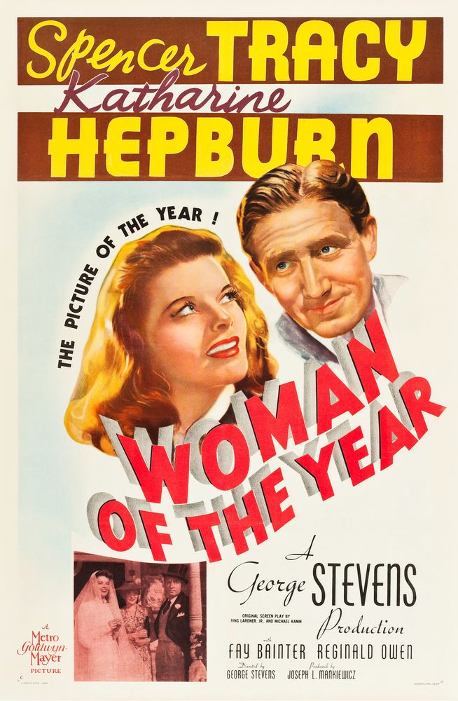 Woman of the Year (MGM, 1942). Style C.- Movie Poster Reprint