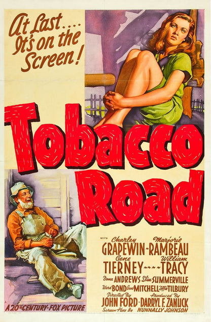 Tobacco Road (20th Century Fox, 1941). Style A.- Movie Poster Reprint