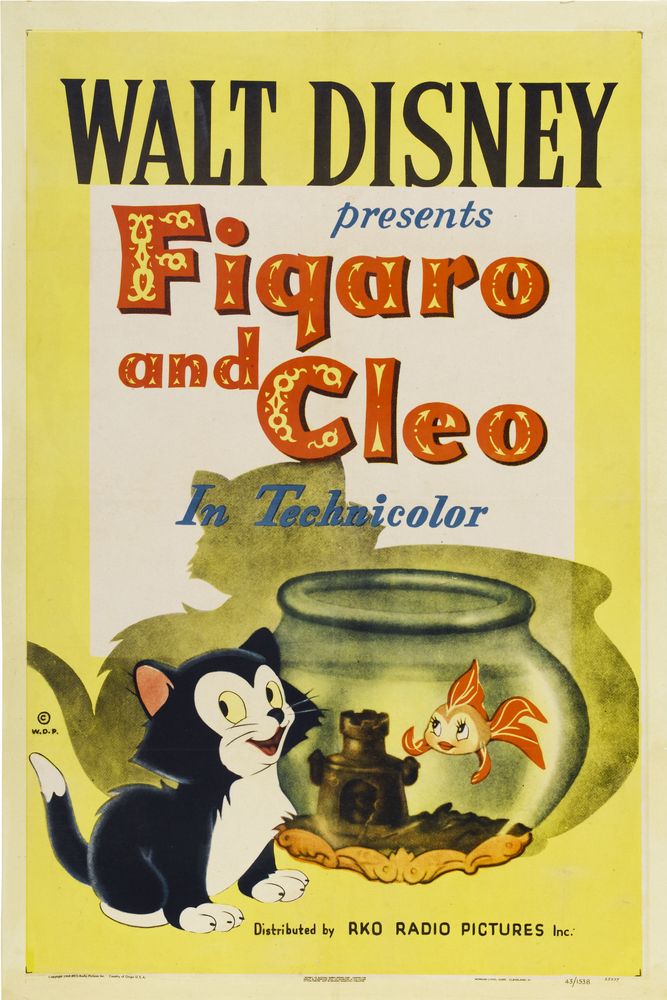 Figaro and Cleo (RKO, 1943).- Movie Poster Reprint