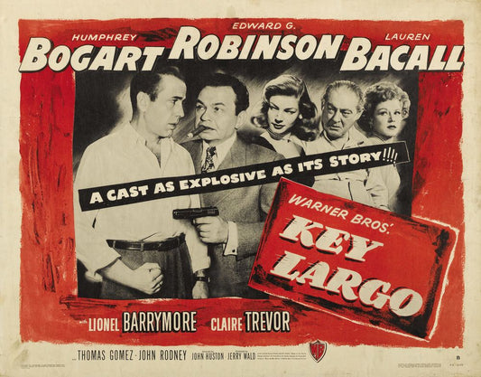 Key Largo (Warner Brothers, 1948). Style B.- Movie Poster Reprint