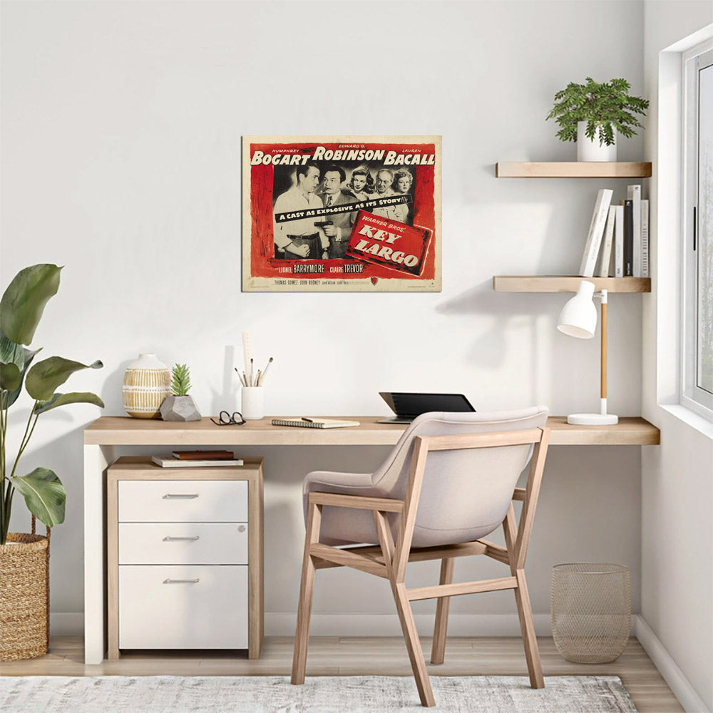 Key Largo (Warner Brothers, 1948). Style B.- Movie Poster Reprint