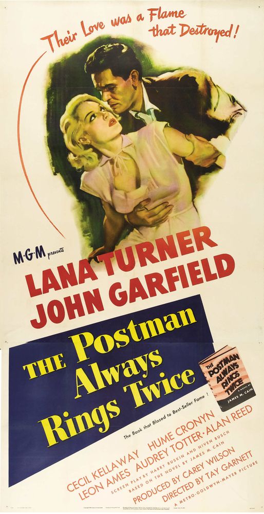 The Postman Always Rings Twice (MGM, 1946).- Movie Poster Reprint