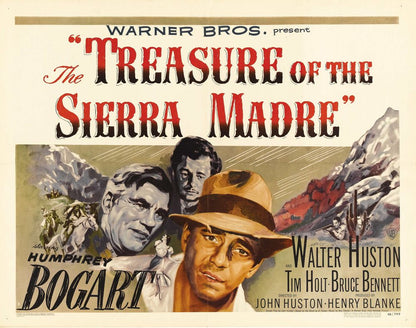 Treasure of the Sierra Madre (Warner Brothers, 1948). Style B.- Movie Poster Reprint