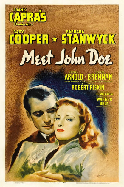 Meet John Doe (Warner Brothers, 1941).- Movie Poster Reprint
