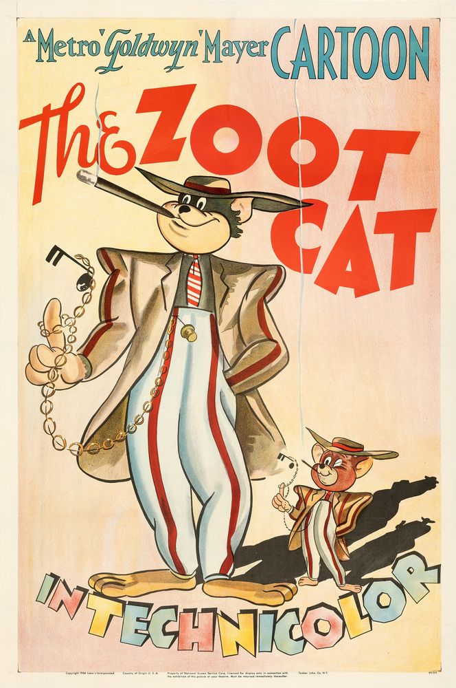 Tom and Jerry in The Zoot Cat (MGM, 1944).- Movie Poster Reprint