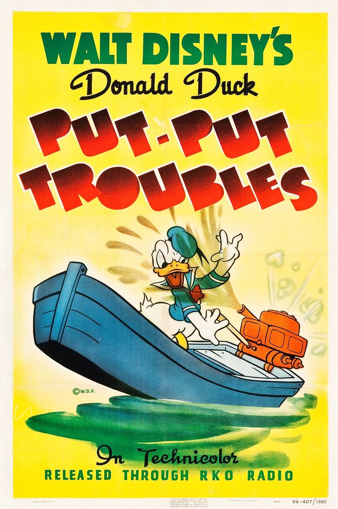 Donald Duck in Put-Put Troubles (RKO, 1940).- Movie Poster Reprint