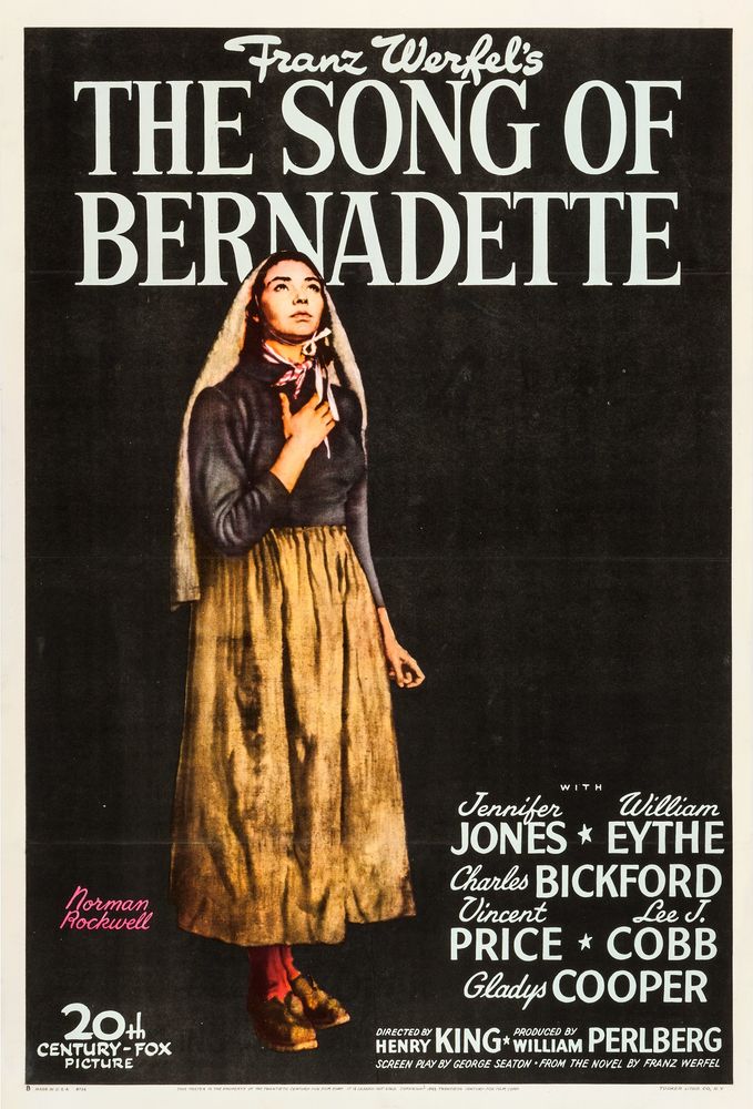 The Song of Bernadette (20th Century Fox, 1943). Style B.- Movie Poster Reprint