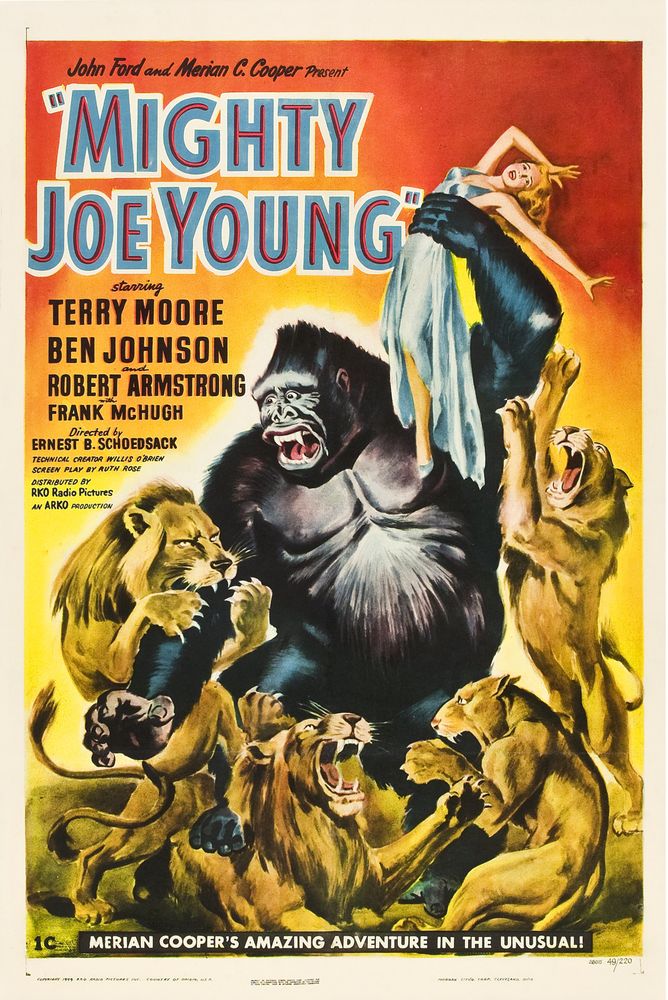 Mighty Joe Young (RKO, 1949). Style C.- Movie Poster Reprint