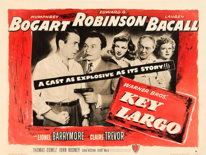 Key Largo (Warner Brothers, 1948). Style B.- Movie Poster Reprint