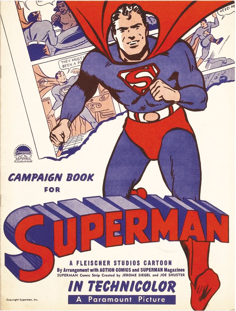 Superman Cartoon (Paramount, 1941).- Movie Poster Reprint