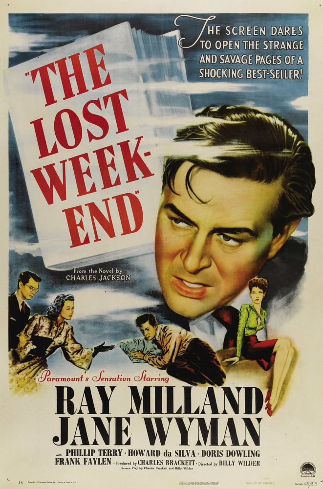 The Lost Weekend (Paramount, 1945).- Movie Poster Reprint