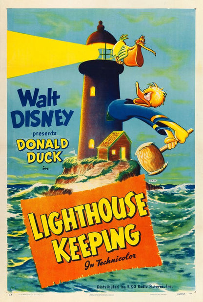 Donald Duck in Lighthouse Keeping (RKO, 1946).- Movie Poster Reprint