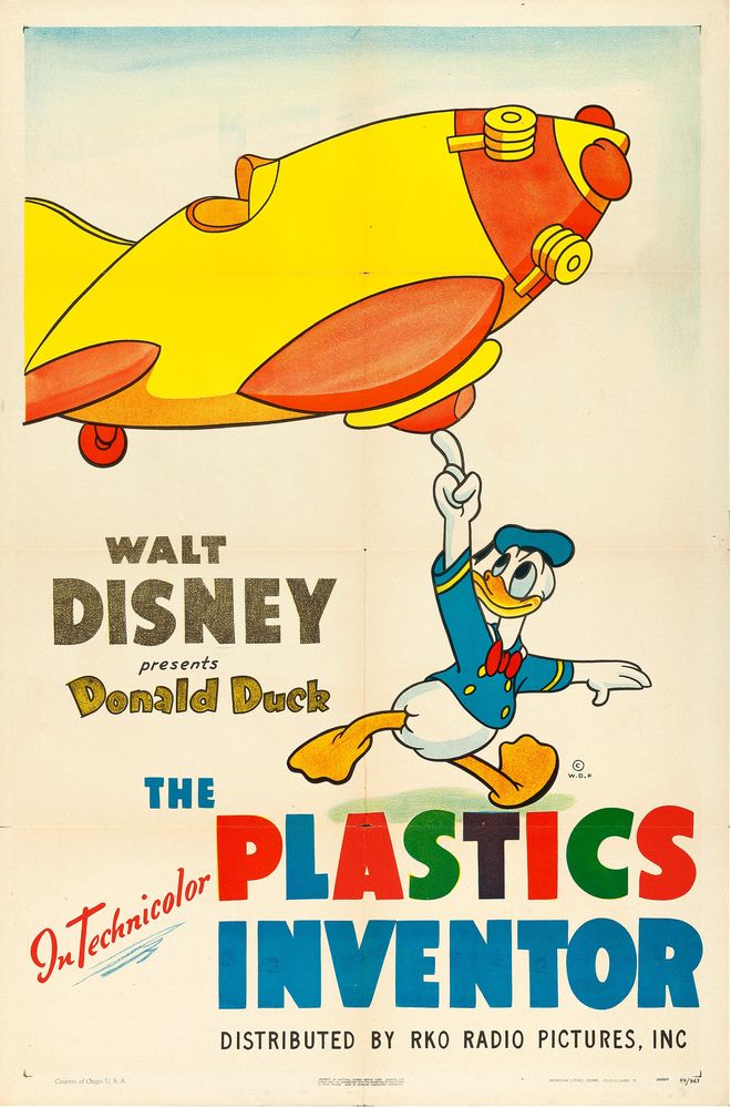 Donald Duck in The Plastics Inventor (RKO, 1944).- Movie Poster Reprint