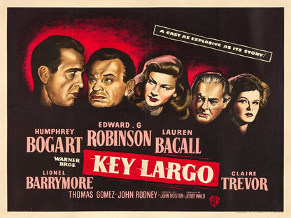 Key Largo (Warner Brothers, 1948). British- Movie Poster Reprint