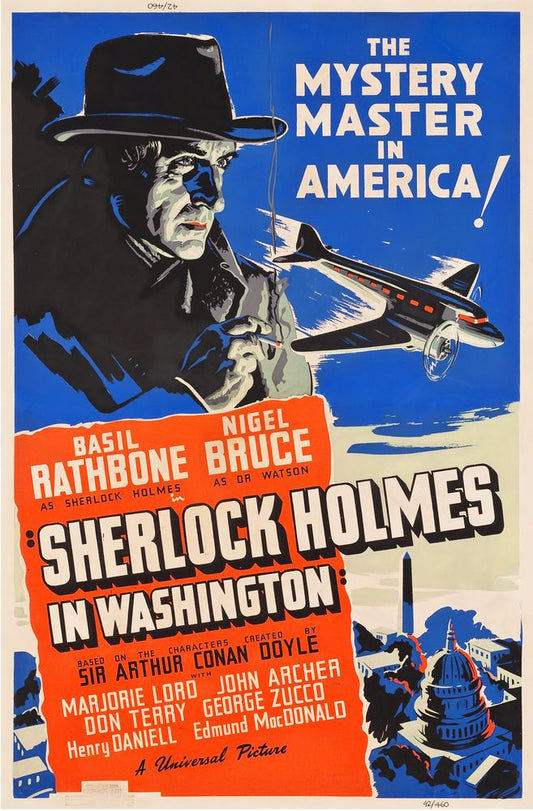 Sherlock Holmes in Washington (Universal, 1943).- Movie Poster Reprint