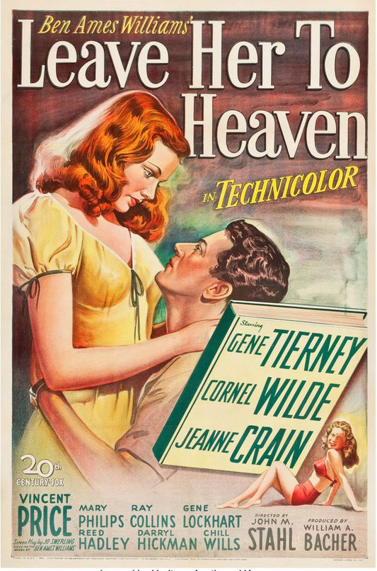 Leave Her to Heaven (20th Century Fox, 1945).- Movie Poster Reprint