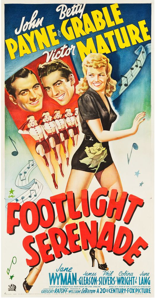 Footlight Serenade (20th Century Fox, 1942).- Movie Poster Reprint