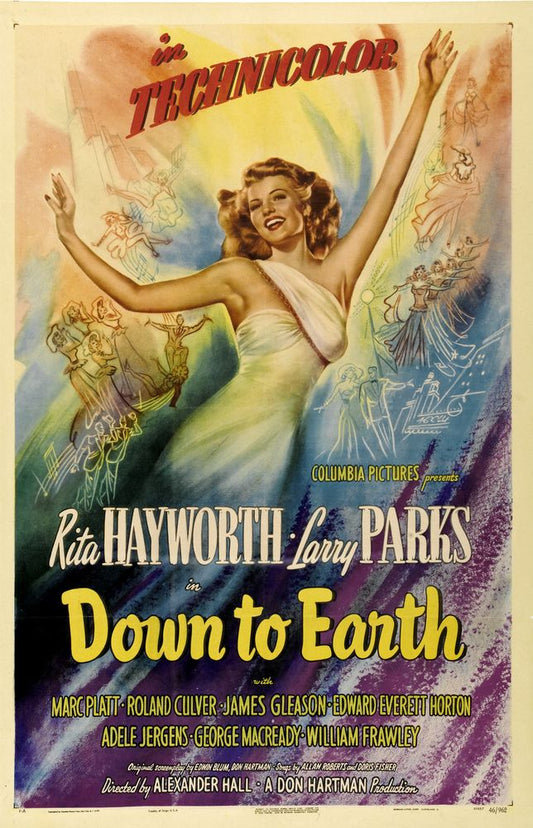 Down to Earth (Columbia, 1947). Style A.- Movie Poster Reprint