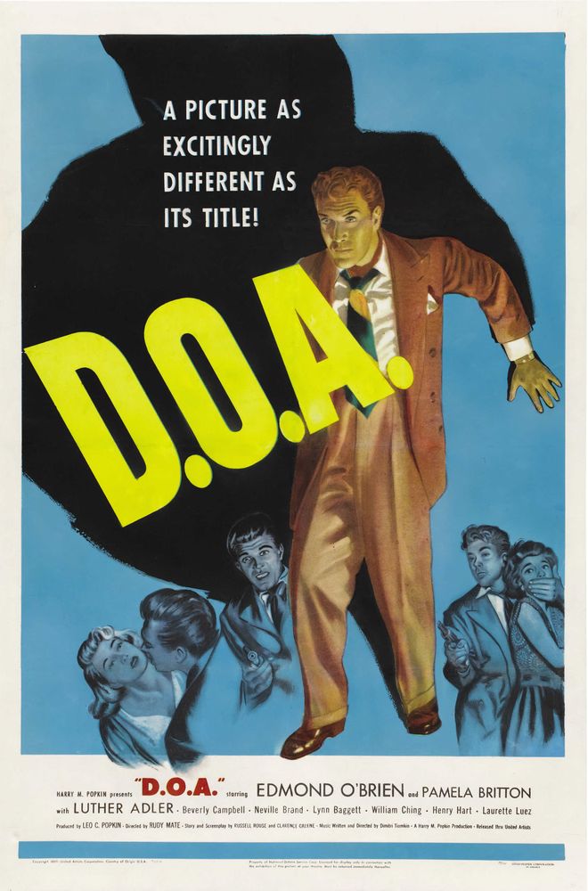 D.O.A. (United Artists, 1950).- Movie Poster Reprint
