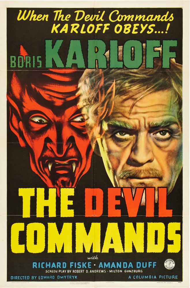 The Devil Commands (Columbia, 1941).- Movie Poster Reprint