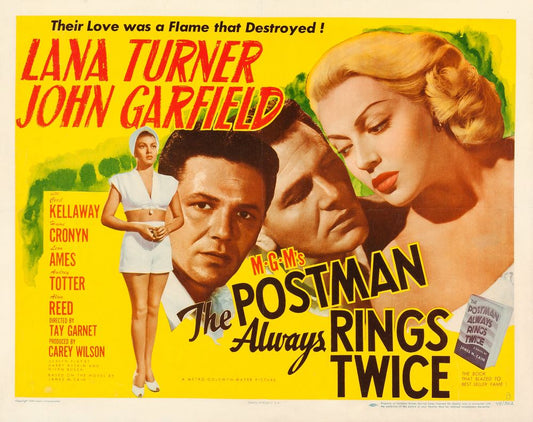 The Postman Always Rings Twice (MGM, 1946). Style B.- Movie Poster Reprint