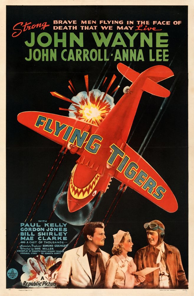 Flying Tigers (Republic, 1942). Style A.- Movie Poster Reprint