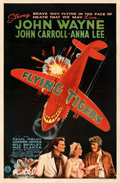Flying Tigers (Republic, 1942). Style A.- Movie Poster Reprint