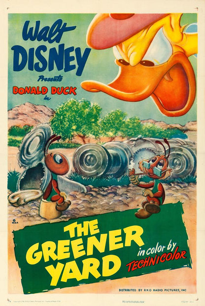 Donald Duck in The Greener Yard (RKO, 1949).- Movie Poster Reprint