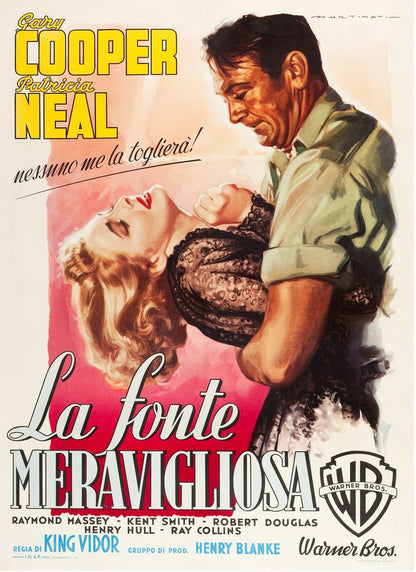 The Fountainhead (Warner Brothers, 1949). Italian, Luigi Martinati Art.- Movie Poster Reprint