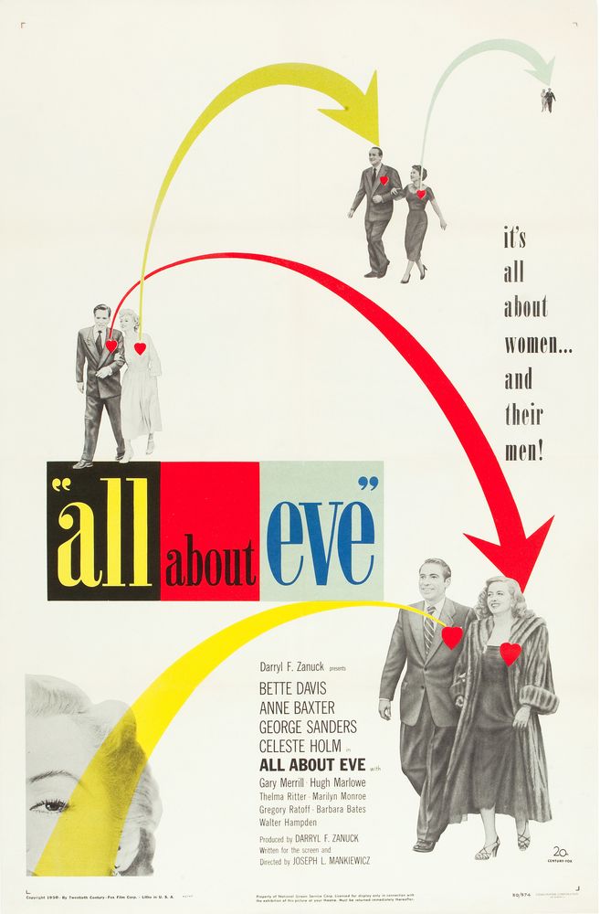 All About Eve (20th Century Fox, 1950) - Movie Poster Reprint