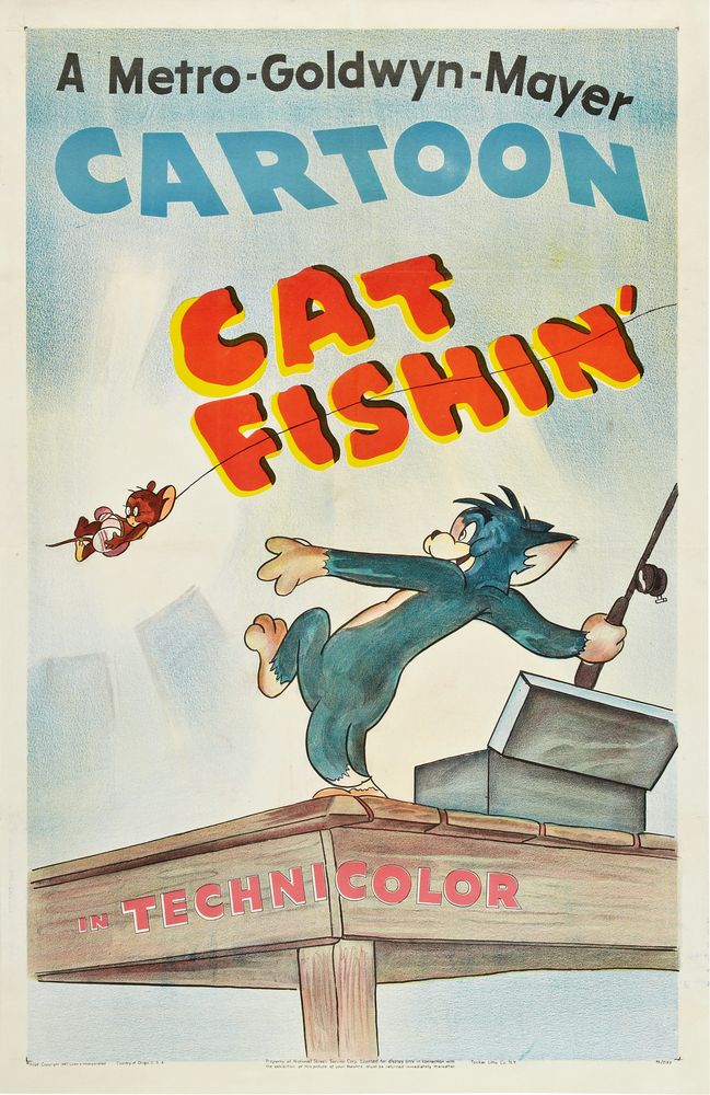 Cat Fishin' (MGM, 1947).- Movie Poster Reprint