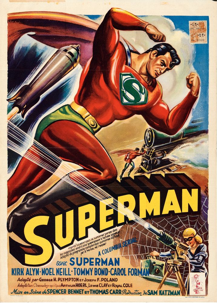 Superman (Columbia, 1948). Belgian- Movie Poster Reprint