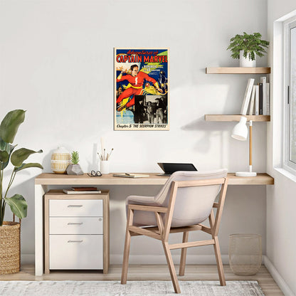 Adventures of Captain Marvel (Republic, 1941). Chapter 5 - "The Scorpion Strikes." - Movie Poster Reprint