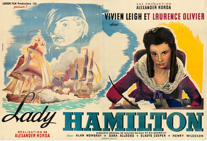 That Hamilton Woman (London Film, 1945). First Post-War Release Horizontal French, R. M��rigeau Artwork.- Movie Poster Reprint