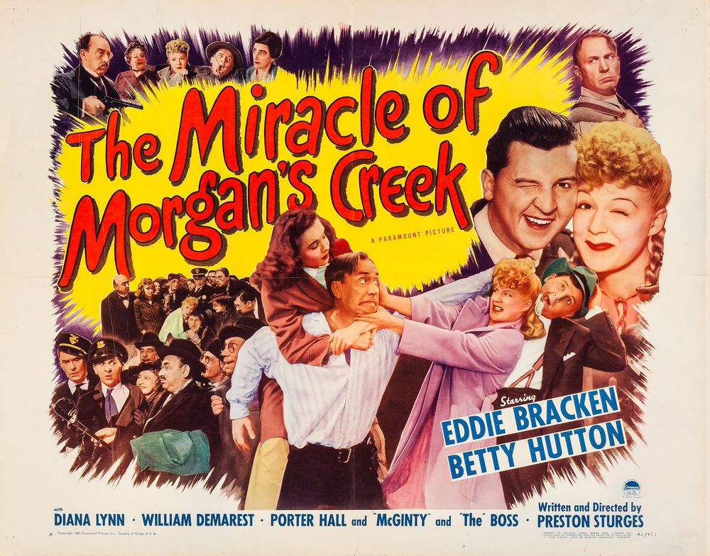 The Miracle of Morgan's Creek (Paramount, 1944). Style A- Movie Poster Reprint