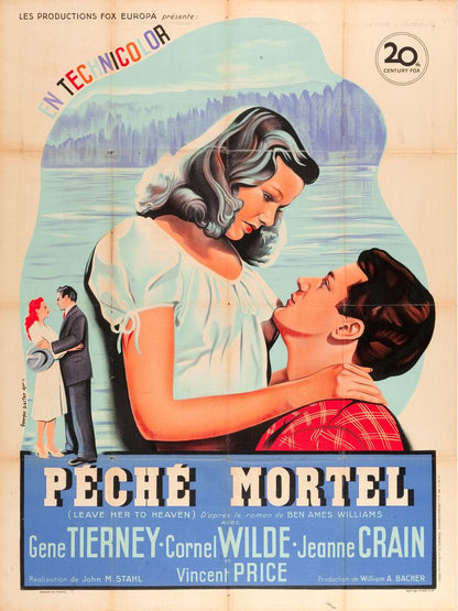 Leave Her to Heaven (20th Century Fox, 1947). French- Movie Poster Reprint