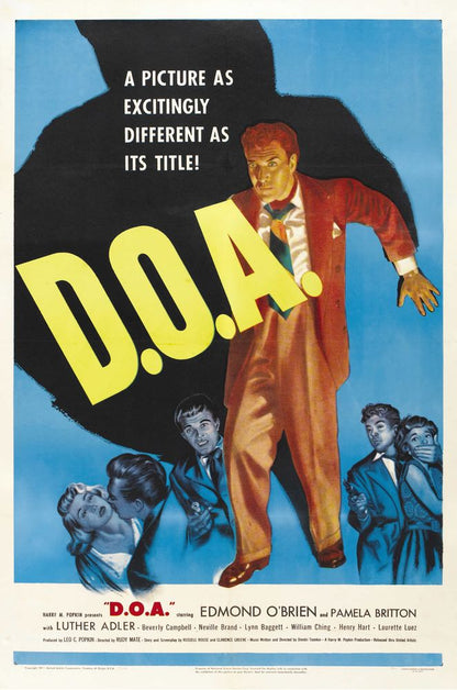 D.O.A. (United Artists, 1950).- Movie Poster Reprint