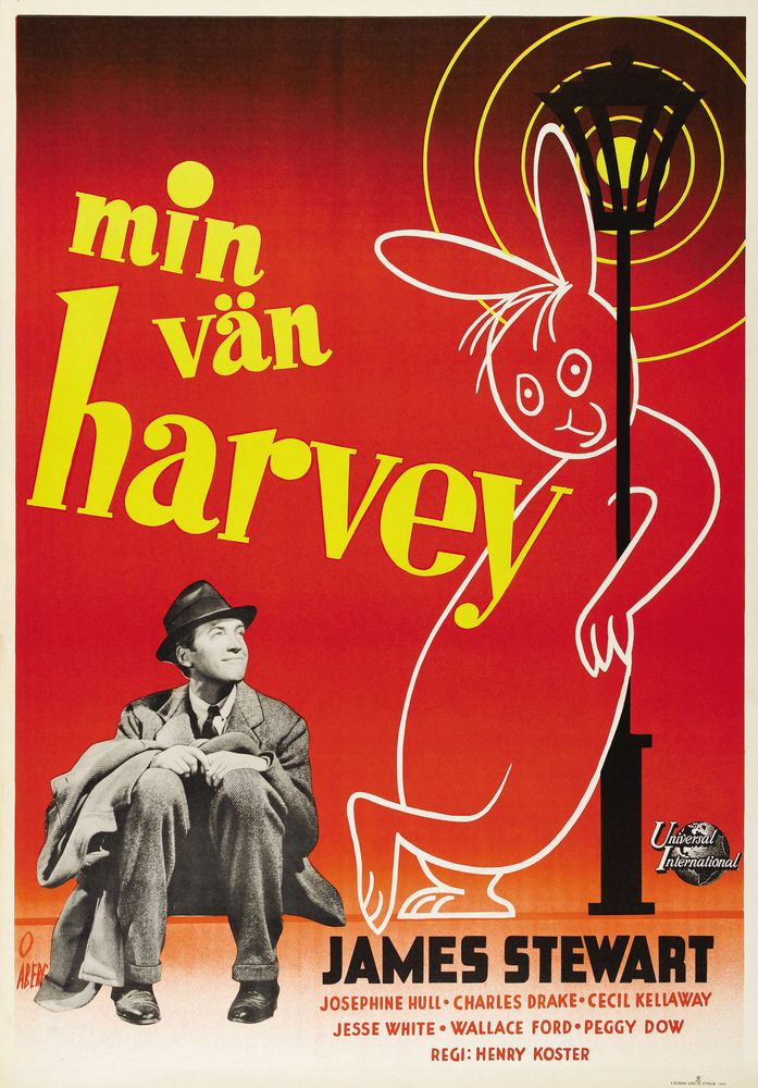 Harvey (Universal International, 1950). Swedish- Movie Poster Reprint