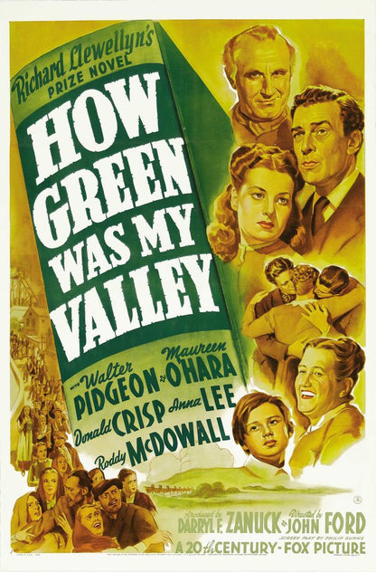 How Green Was My Valley (20th Century Fox, 1941). Style A.- Movie Poster Reprint