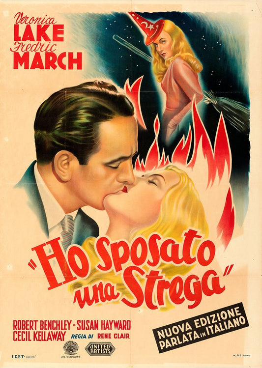 I Married a Witch (United Artists, 1945). First Release Italian- Movie Poster Reprint