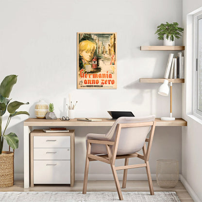 Germany, Year Zero (Fincine, 1948). Very Fine on Linen. Italian, Ercole Brini Artwork - Movie Poster Reprint