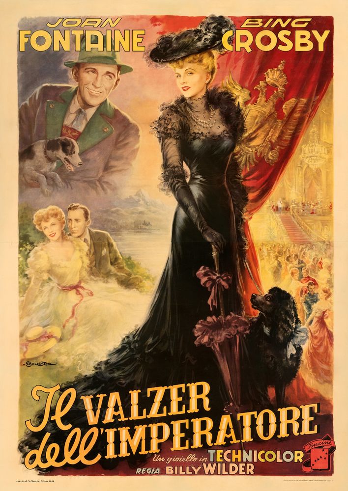 The Emperor Waltz (Fincine, 1949). Fine/Very Fine on Linen. Italian, Anselmo Ballester Artwork.- Movie Poster Reprint