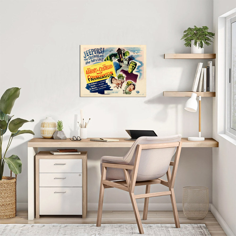 Abbott and Costello Meet Frankenstein (Universal International, 1948). Style A - Movie Poster Reprint