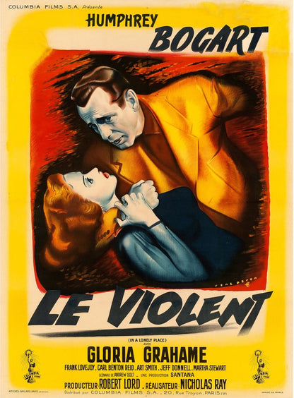 In a Lonely Place (Columbia, 1951). French, Rene Peron Artwork.- Movie Poster Reprint